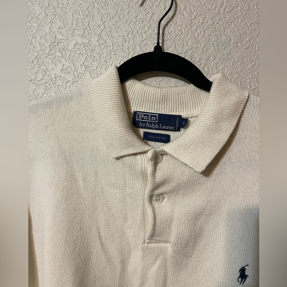 Vintage Polo by Ralph Lauren 3/4 Button Polo Long Sleeve Shirt - Picture 2 of 4